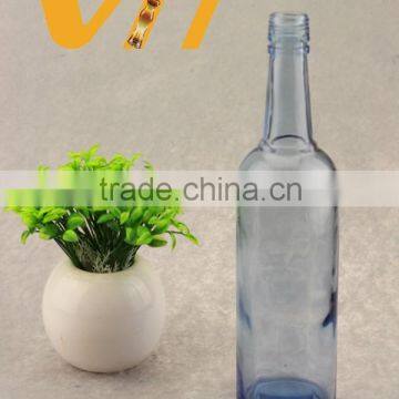 Clear blue glass bottle 250ml 500ml 750ml