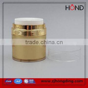 Wholesale Gold Acrylic Airless Bottle Airless Pump Plastic Jar 50g 30g photo-2