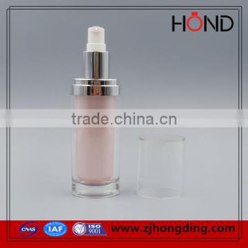 2016 new products Acrylic oval cosmetic packaging bottle 15ml 30ml 60ml 120ml