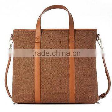 2016 new fashion leisure canvas bag wholesale tote laptop bag