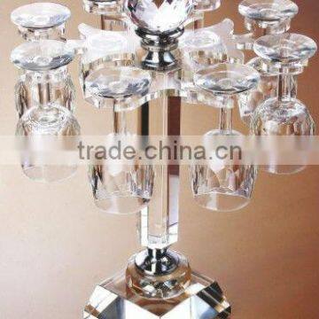 Executive crystal glasswine glass holder for bar rail (R-1454