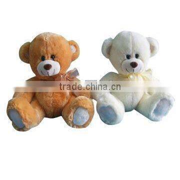 25cm lovely and cute fluffy plush soft teddy bear with ribbion