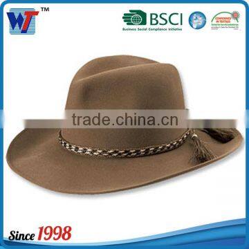 Wholesale Lady Fedora Wool Felt Wide Brim Black Fedora Hats for Women photo-6