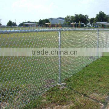 Heavy gauge galvanized chain link fence