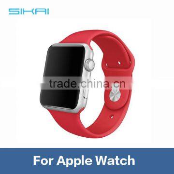 Factory Price Rubber Silicone Adjustable Loop For iWatch Wristband loop With Adaptor Loop Band