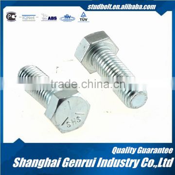 High quality 2-1/2 hex cap screws TYPE1 ASTM A490 zinc nickel UNC