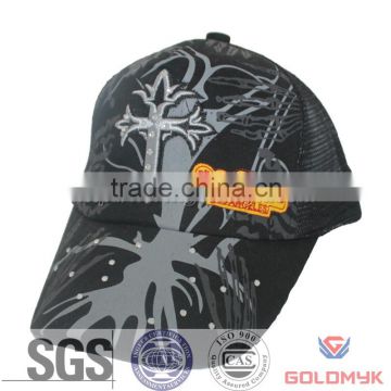 100% Cotton Mesh Cap with Rhinestone