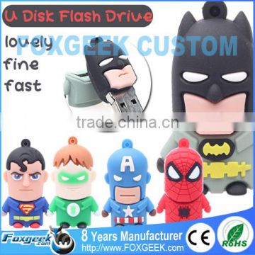 Custom USB Flash Drive Popular Cartoon Super Heroes Usb Flash Drive Pendrive,Wholesale Full Capacity Minions Memory Stick Bulk