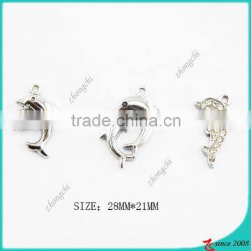 silver alloy dophin charm pendant for bracelet jewelry making