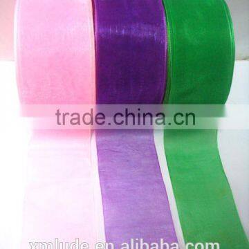 Green Purple Pink Organza Ribbon photo-1