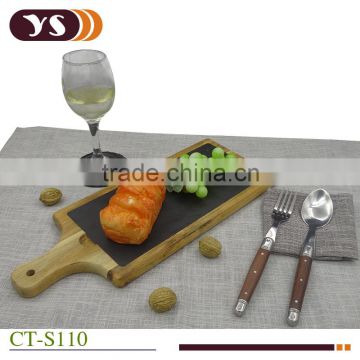 wholesale black slate stone cheese board with superior quality