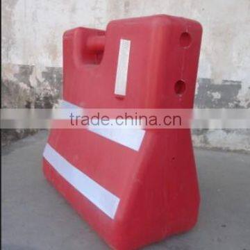Road transport supplies plastic barricades