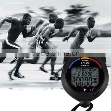 3 Row Electronic Handheld Stopwatch Time Counter PC2330