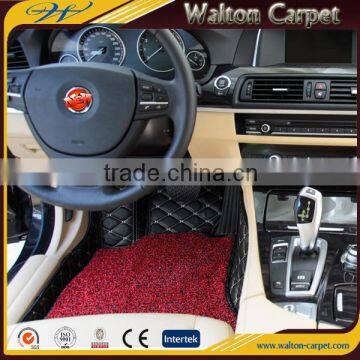 3D leather rhombic dust-control durable non-toxic pvc coil car mat