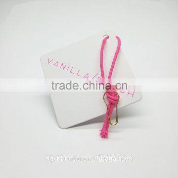 uncoated paper with special texture hang tag