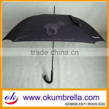 Arc 46inch * 8Ribs Promotional Straight Umbrella With fabrics printed with flowers