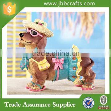 Summer Dachshund Garden Statues