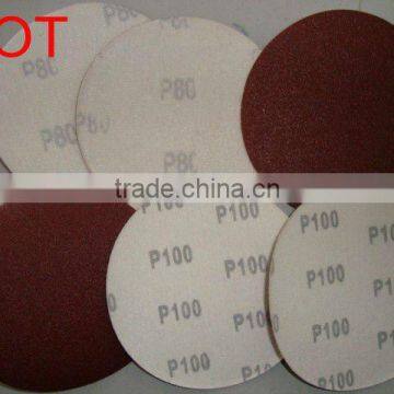 No hole hook and loop aluminum oxide sanding disc