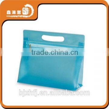 custom transparent pvc bag with zipper and handle