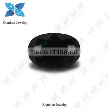 zhanhao jewelry oval cut 7*9mm black nano gemstone