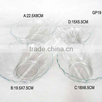 Wholesale tableware flower shaped glass bowl for salad