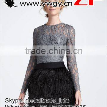 CHINAZP Hot Sale Feather Size 5-6 Inch Strip Two Ply Dyed Red Ostrich Fringe Trim Feathers on Ribbons photo-6