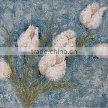 Canvas flower oil painting