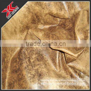 100% Polyester brushed faux suede embossed fabric