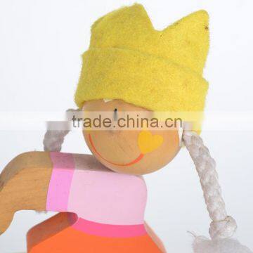 Wooden Ballerina Toys/toy Flowers Boy and Girl Wooden Music Box,Dancing Musical Box photo-3