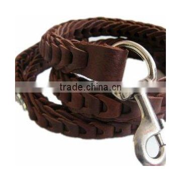 2012 Stylish Stronger Braided Genuine Leather Dog Chain Leashes