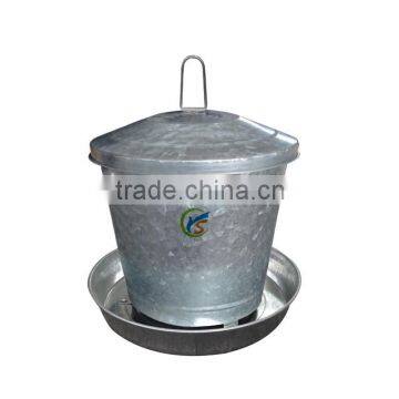 Silver Galvanized Metal Automatic Chicken Feeder For Sale