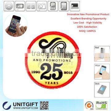 Free sticky mobile phone wipers,phone screen wipers