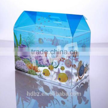 fancy custom printed clear pvc pp pet gift box