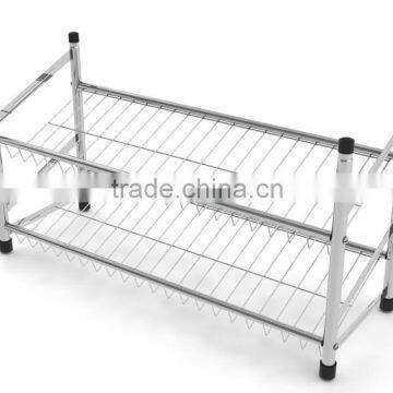 2 tier metal storage shelf Shoe Rack