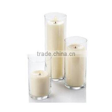 pillar glass candles