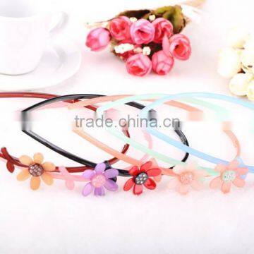 Cute Baby Kids Handmade Hair Band Acetate Korean New Hair Ornament With Teeth Daisy Flower Rhinestone Headband photo-6