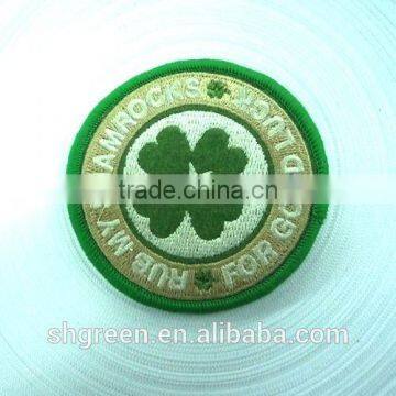 overlocked border embroidery emblem for students uniform