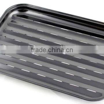 Enamel BBQ Grill Roasting Fish /Vegetable Pan BBQ Pan