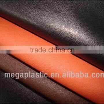 factory wholesale synthetic PVC leather Buffalo grain leather fabric many colors cheap price leather material