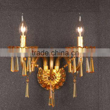 new crystal wall light, two lights candle wall lamp