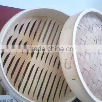 2 layer 1 cover diameter 25cm tranditional bamboo steamer made in China