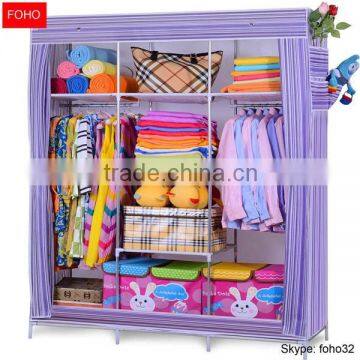 Folding Wardrobe for Bedroom Designs Diy Cloth Canvas Wardrobe (FH-CS0505 ) photo-5