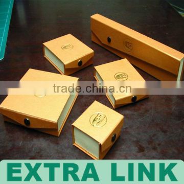 custom golden packaging box for ring gift