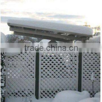 aluminum car canop with heavy snow