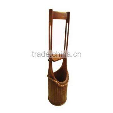 bamboo pail, water container with handle, a tool for kitchen