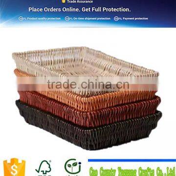 100% handmade economical wicker tray used for family