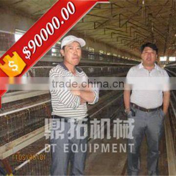 Trade Assurance galvanized and PVC Coated automatic cage with feeder for layers