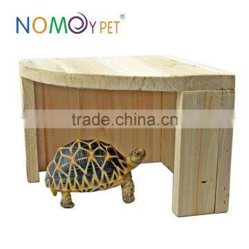 Wooden cave for reptile lizard snake chameleon turtle avoid hiding place