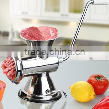 Hot Sale Processional Low Power Consumption mini Stainless Steel manual meat grinder