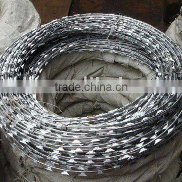 Hot-dipped Galvanized Razor Barbed wire